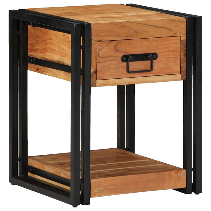 Dulap de noapte 2 pcs Maro 40 x 40 x 50 cm lemn masiv de acacia - WALTI WALTI