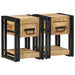 Dulap de noapte 2 pcs Maro 30 x 30 x 40 cm Lemn masiv de mango - WALTI WALTI