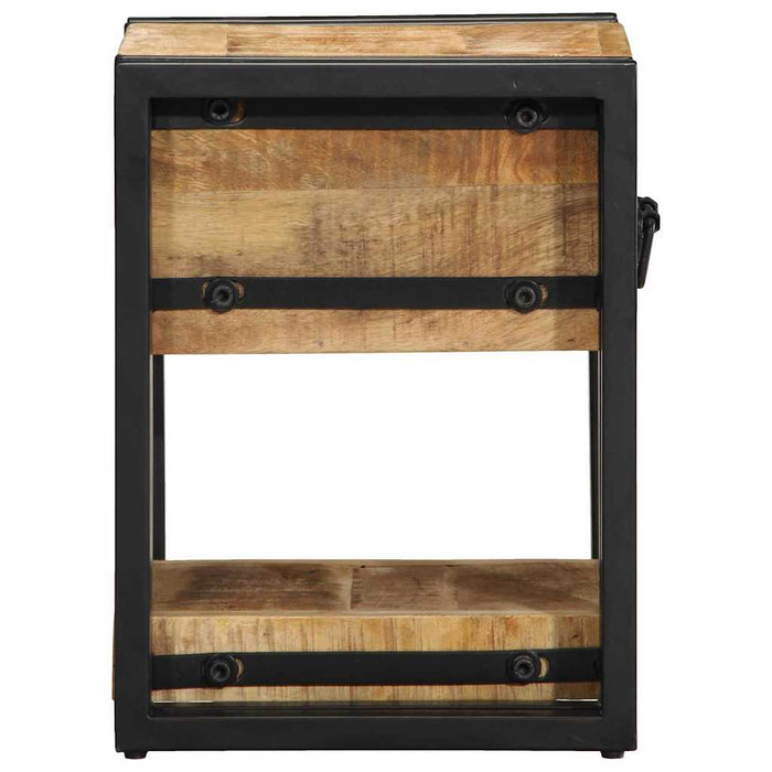 Dulap de noapte 2 pcs Maro 30 x 30 x 40 cm Lemn masiv de mango - WALTI WALTI