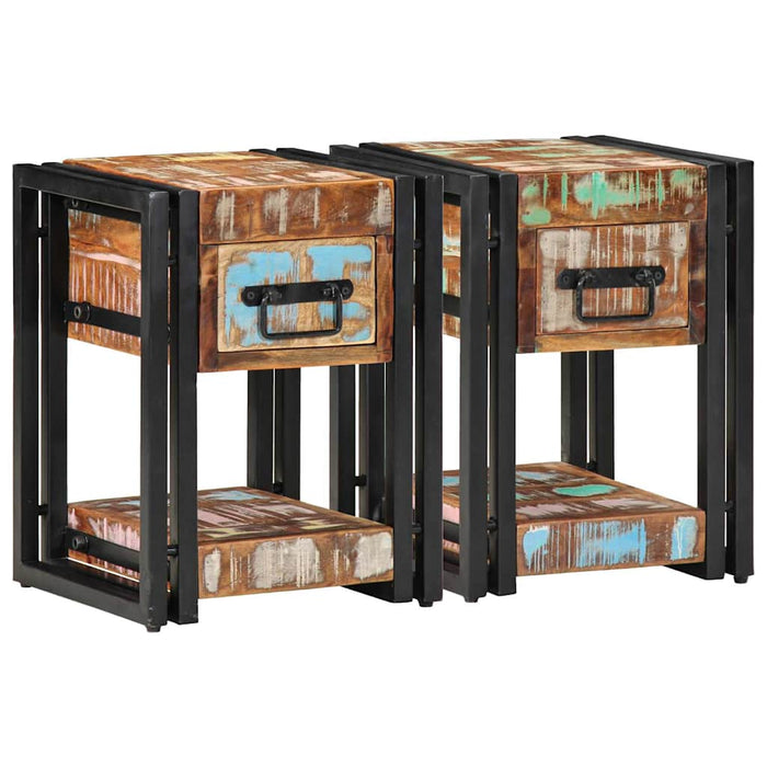 Dulap de noapte cu sertar 2 pcs Multicolour 30 x 30 x 40 cm - WALTI WALTI