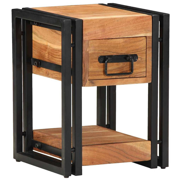 Dulap de noapte 2 pcs Maro 30 x 30 x 40 cm lemn masiv de acacia - WALTI WALTI