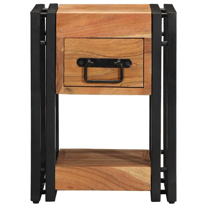 Dulap de noapte 2 pcs Maro 30 x 30 x 40 cm lemn masiv de acacia - WALTI WALTI