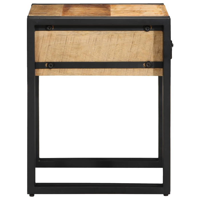 Masă laterală Maro și negru 40 x 40 x 50 cm Lemn de mango solid WALTI