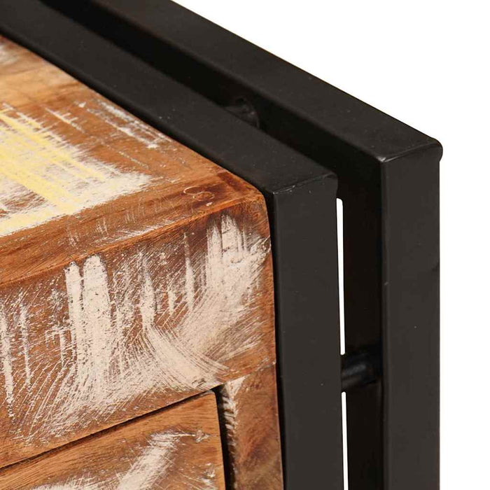 Măsuță laterală 30 x 30 x 40 cm Lemn reciclat solid și metal - WALTI WALTI