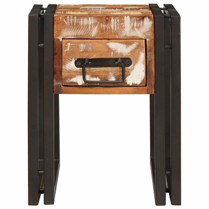 Măsuță laterală 30 x 30 x 40 cm Lemn reciclat solid și metal - WALTI WALTI