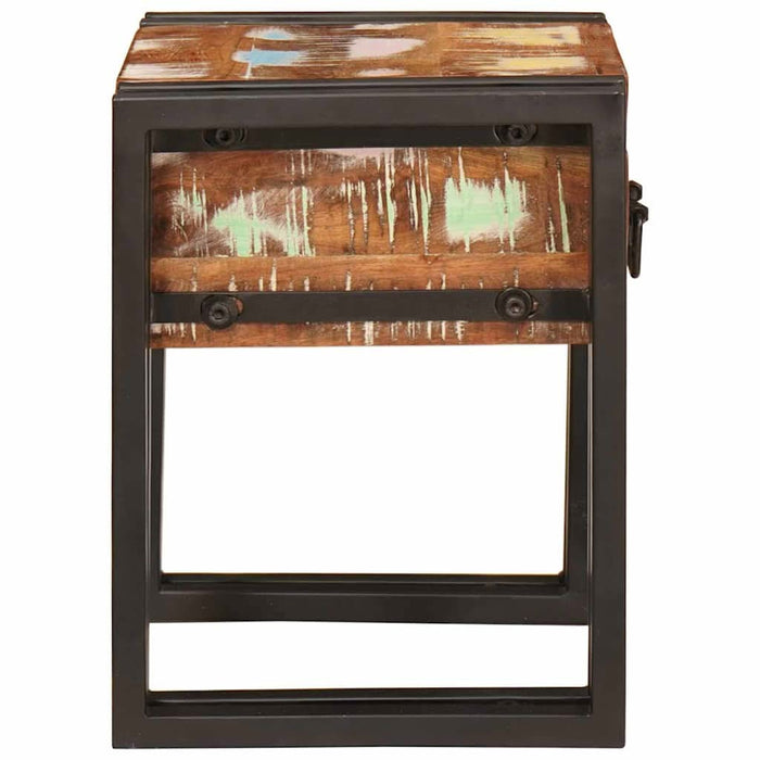 Măsuță laterală 30 x 30 x 40 cm Lemn reciclat solid și metal - WALTI WALTI