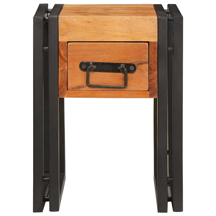 Măsuță laterală 30 x 30 x 40 cm Lemn solid de acacia și metal - WALTI WALTI