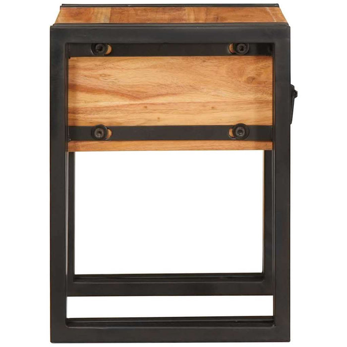 Măsuță laterală 30 x 30 x 40 cm Lemn solid de acacia și metal - WALTI WALTI