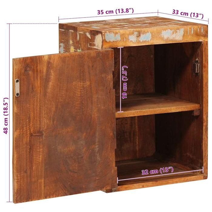 Noptieră Maro 35 x 33 x 48 cm Lemn Solid Recuperat - WALTI WALTI