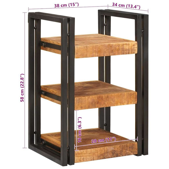 Noptieră Maro și negru 38 x 33 x 58 cm Lemn de mango solid - WALTI WALTI