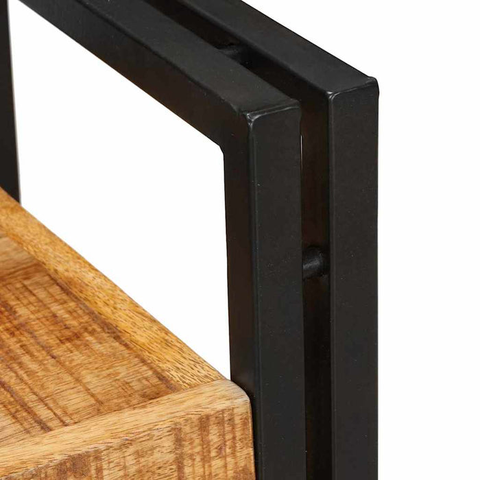 Noptieră 2 pcs Maro și negru Lemn de mango solid - WALTI WALTI