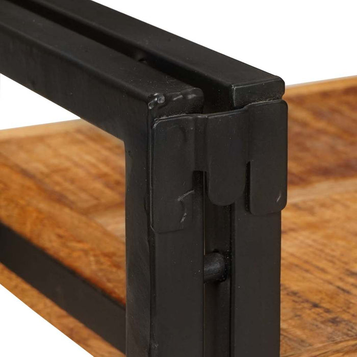 Noptieră 2 pcs Maro și negru Lemn de mango solid - WALTI WALTI