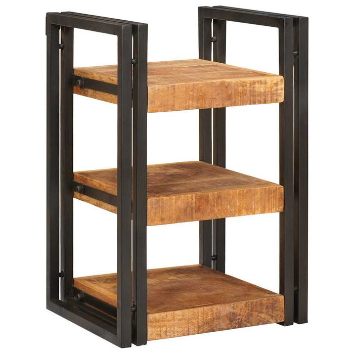 Noptieră 2 pcs Maro și negru Lemn de mango solid - WALTI WALTI