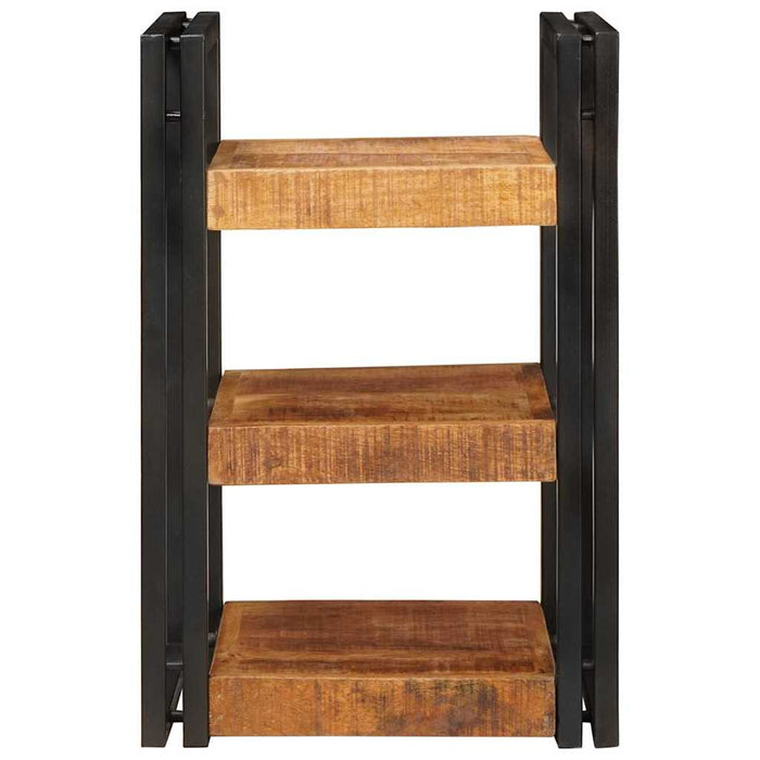 Noptieră 2 pcs Maro și negru Lemn de mango solid - WALTI WALTI