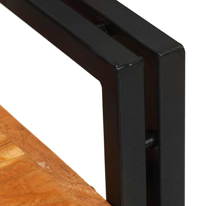Noptieră 2 pcs Maro și negru Lemn Solid de Acacia - WALTI WALTI