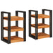 Noptieră 2 pcs Maro și negru Lemn Solid de Acacia - WALTI WALTI