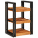 Noptieră 2 pcs Maro și negru Lemn Solid de Acacia - WALTI WALTI