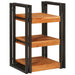 Noptieră 2 pcs Maro și negru Lemn Solid de Acacia - WALTI WALTI