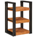 Noptieră 2 pcs Maro și negru Lemn Solid de Acacia - WALTI WALTI