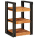 Noptieră 2 pcs Maro și negru Lemn Solid de Acacia - WALTI WALTI