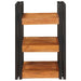 Noptieră 2 pcs Maro și negru Lemn Solid de Acacia - WALTI WALTI