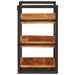 Noptieră 2 pcs Maro și negru Lemn Solid de Acacia - WALTI WALTI
