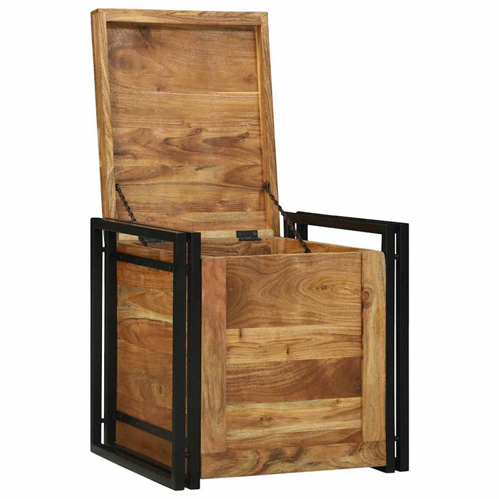 Cutie de depozitare 50 x 50 x 50 cm Lemn Solid de Acacia WALTI