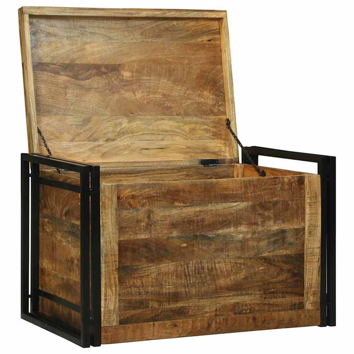 Cutie de depozitare 80 x 50 x 50 cm Lemn mango brut - WALTI WALTI