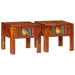 Noptiera 2 buc 40x40x36 cm lemn masiv de salcam - WALTI WALTI