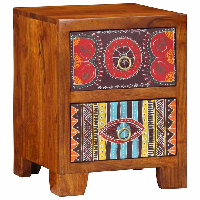 Noptiera 2 buc 35x35x45 cm lemn masiv de salcam WALTI