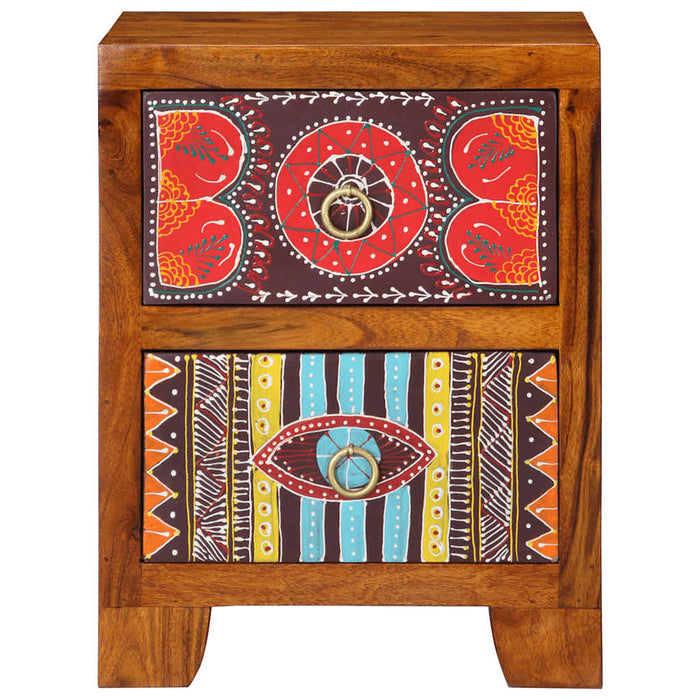 Noptiera 2 buc 35x35x45 cm lemn masiv de salcam WALTI