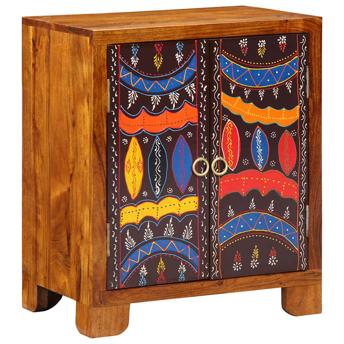 Bufetă multicolor 50x35x60 din lemn masiv de salcâm WALTI