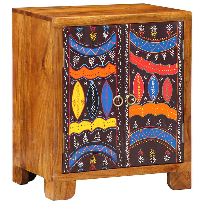 Bufetă multicolor 50x35x60 din lemn masiv de salcâm WALTI