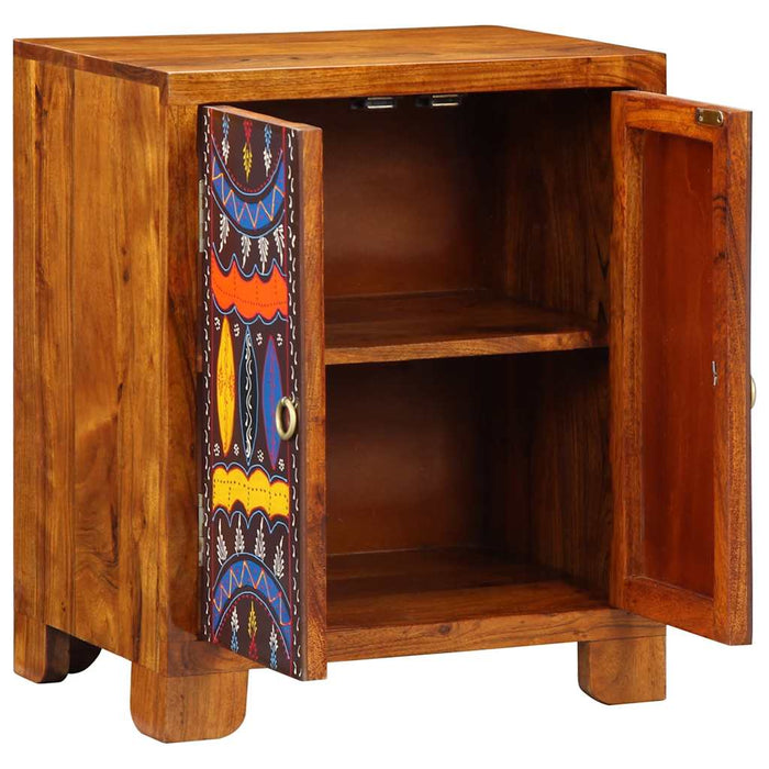 Bufetă multicolor 50x35x60 din lemn masiv de salcâm WALTI