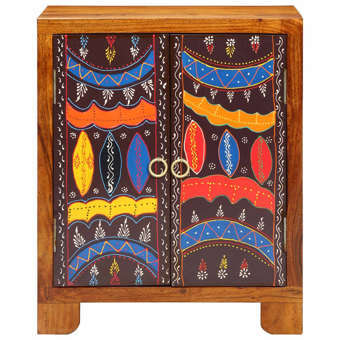 Bufetă multicolor 50x35x60 din lemn masiv de salcâm WALTI