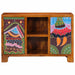 Bufetă multicolor 90x35x60 din lemn masiv de salcâm - WALTI WALTI