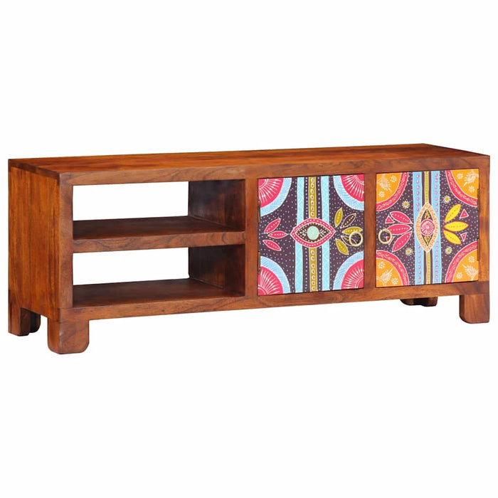 Dulap TV multicolor 110x30x40 din lemn masiv de salcam - WALTI WALTI