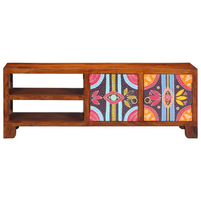 Dulap TV multicolor 110x30x40 din lemn masiv de salcam - WALTI WALTI
