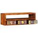 Dulap TV de perete multicolor 90x30x30 din lemn masiv de salcam - WALTI WALTI