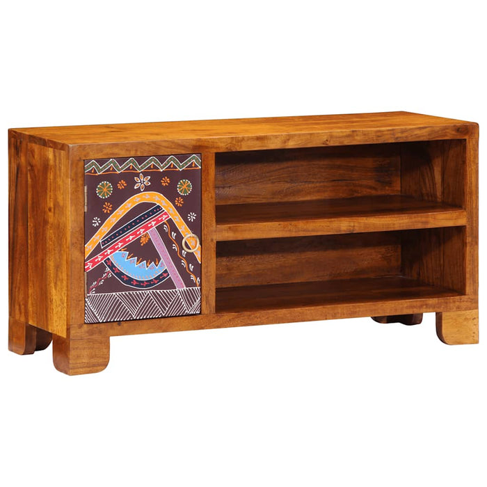 Dulap TV multicolor 90x30x45 din lemn masiv de salcam - WALTI WALTI