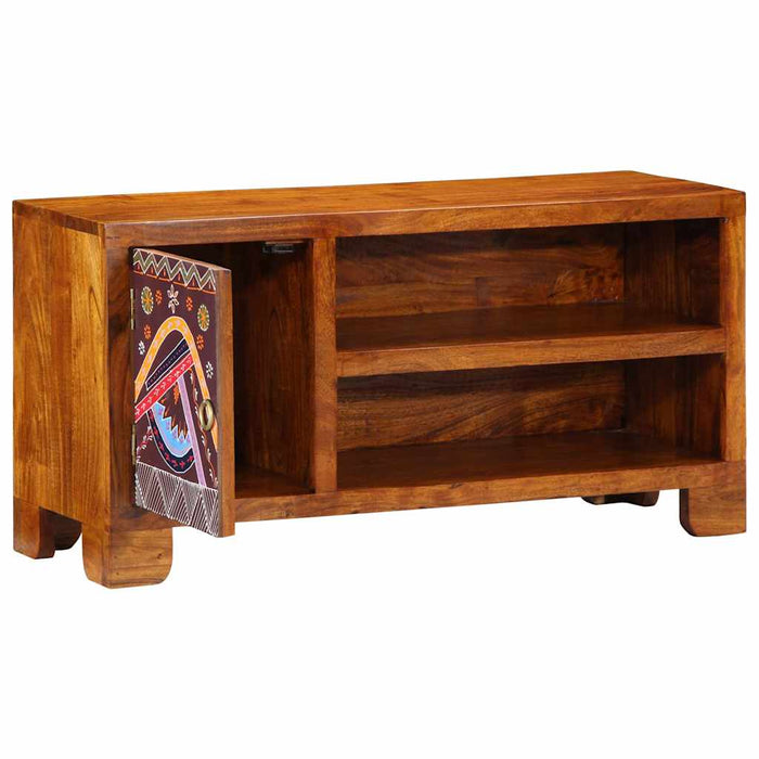 Dulap TV multicolor 90x30x45 din lemn masiv de salcam - WALTI WALTI