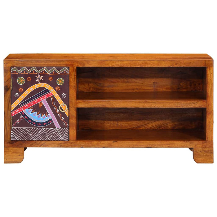 Dulap TV multicolor 90x30x45 din lemn masiv de salcam - WALTI WALTI