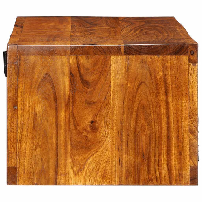 Dulap TV de perete multicolor 100x30x22 lemn masiv de salcam - WALTI WALTI