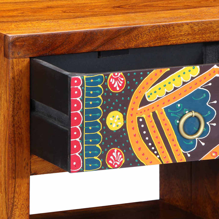 Noptiere, 2 buc., 40x35x35 cm, lemn masiv de acacia - WALTI WALTI