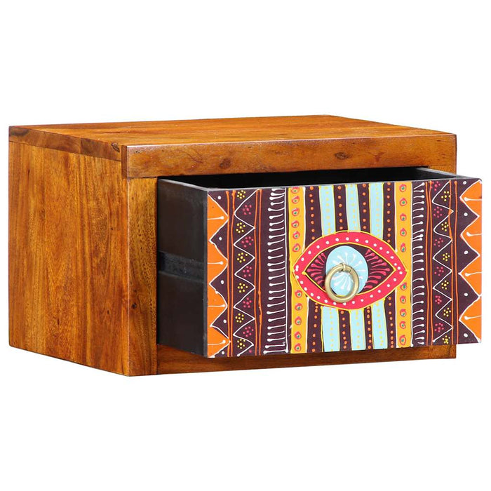 Noptieră Maro, multicolor 35 x 30 x 22 cm Lemn masiv de acacia - WALTI WALTI