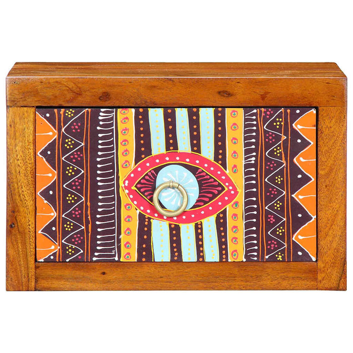 Noptieră Maro, multicolor 35 x 30 x 22 cm Lemn masiv de acacia - WALTI WALTI