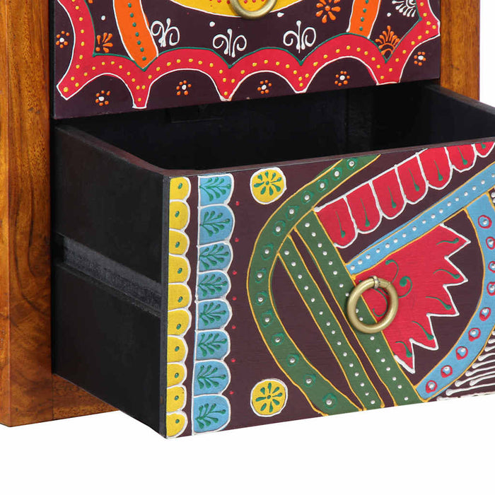 Dulap de noapte 2 pcs Maro 35 x 30 x 40 cm lemn masiv de acacia - WALTI WALTI