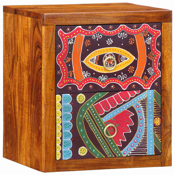 Dulap de noapte 2 pcs Maro 35 x 30 x 40 cm lemn masiv de acacia - WALTI WALTI