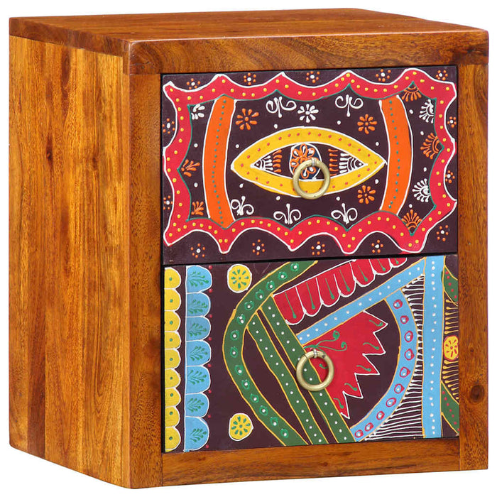 Dulap de noapte 2 pcs Maro 35 x 30 x 40 cm lemn masiv de acacia - WALTI WALTI
