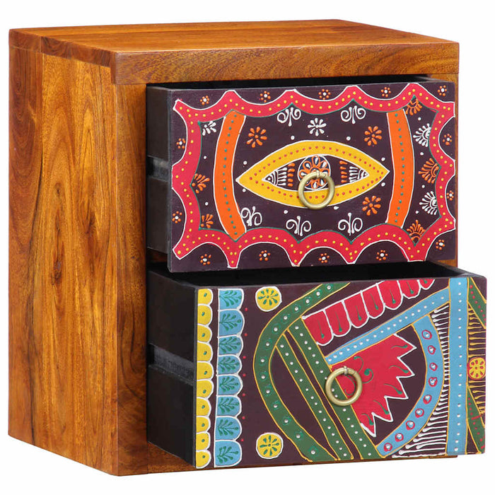 Dulap de noapte 2 pcs Maro 35 x 30 x 40 cm lemn masiv de acacia - WALTI WALTI